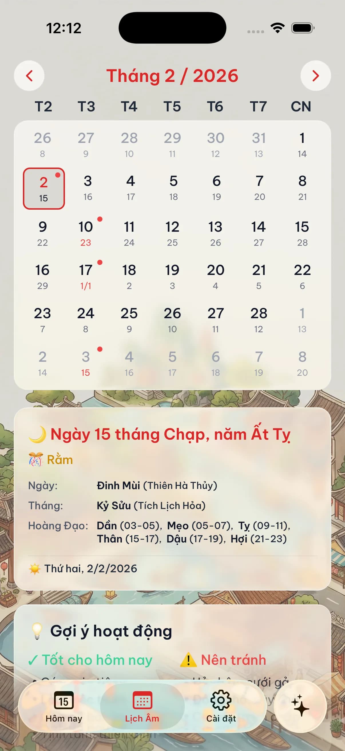 Lịch Ta - Lịch Âm & Tử Vi AI 2